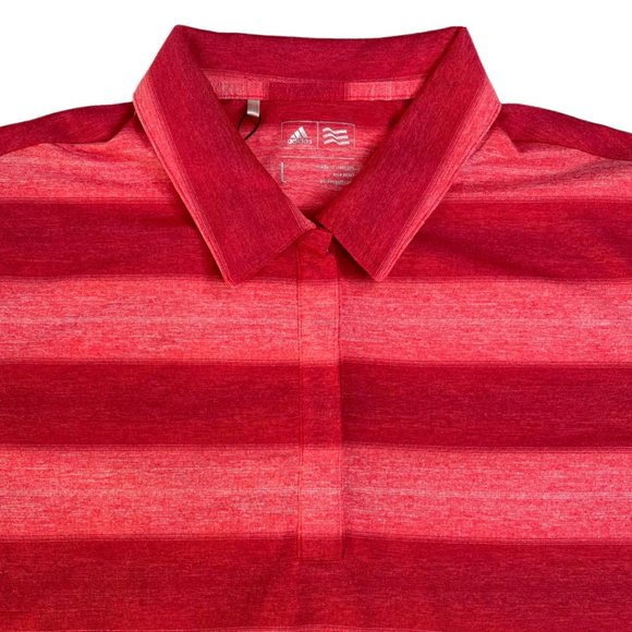 Adidas Striped Short Sleeve Polo Shirt NWT Sz L - Picture 3 of 10